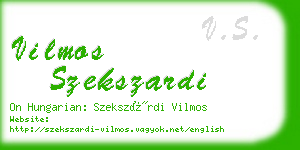 vilmos szekszardi business card